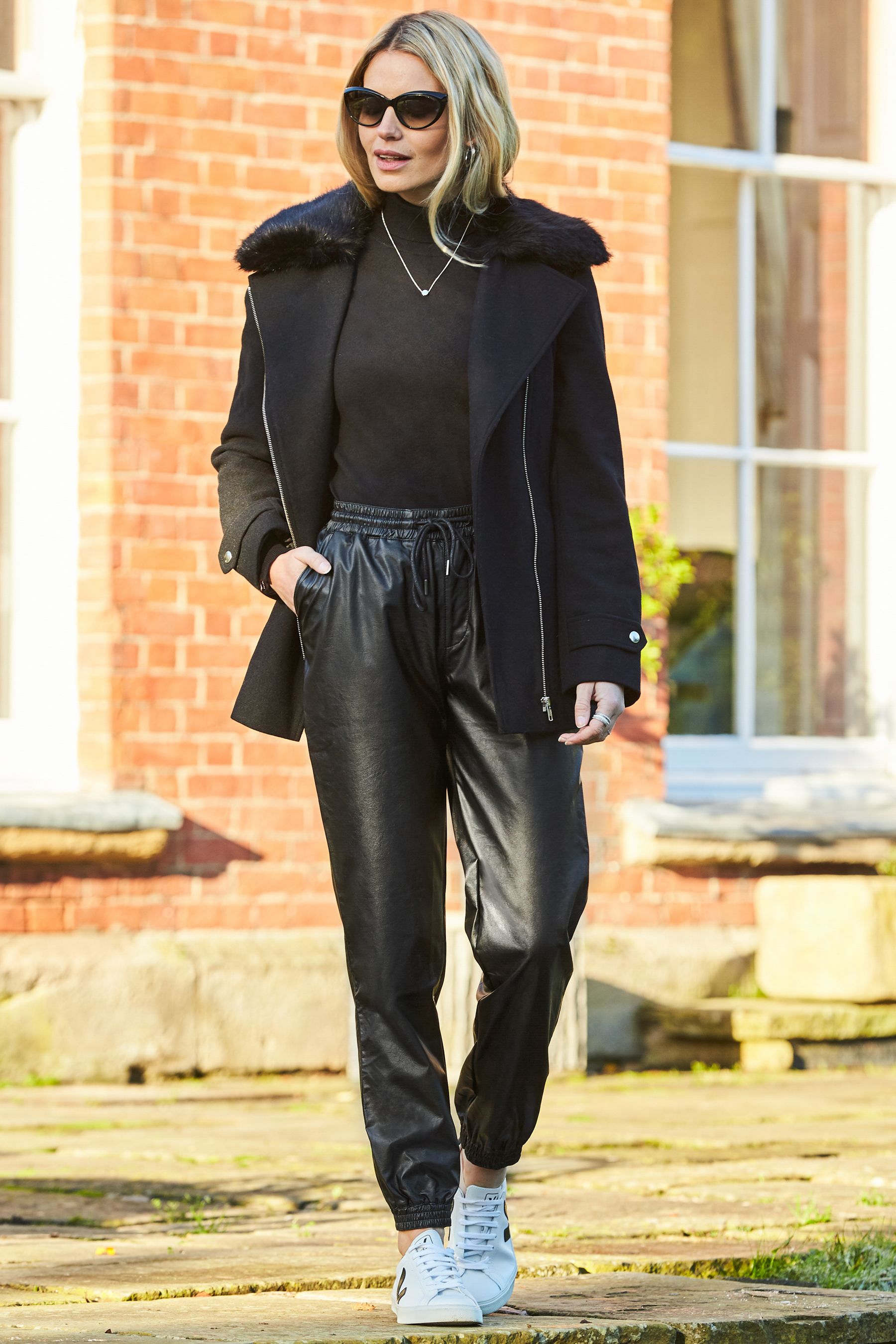 Next leather joggers online