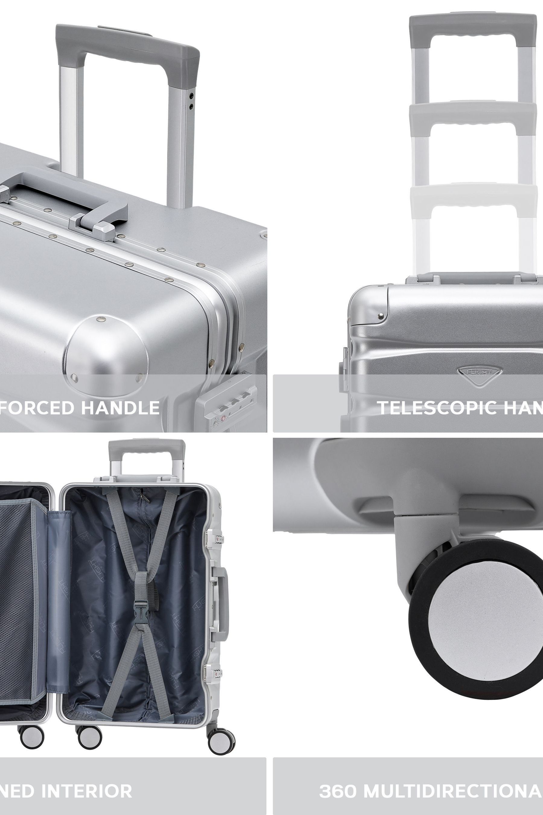 Silver travel bag best sale