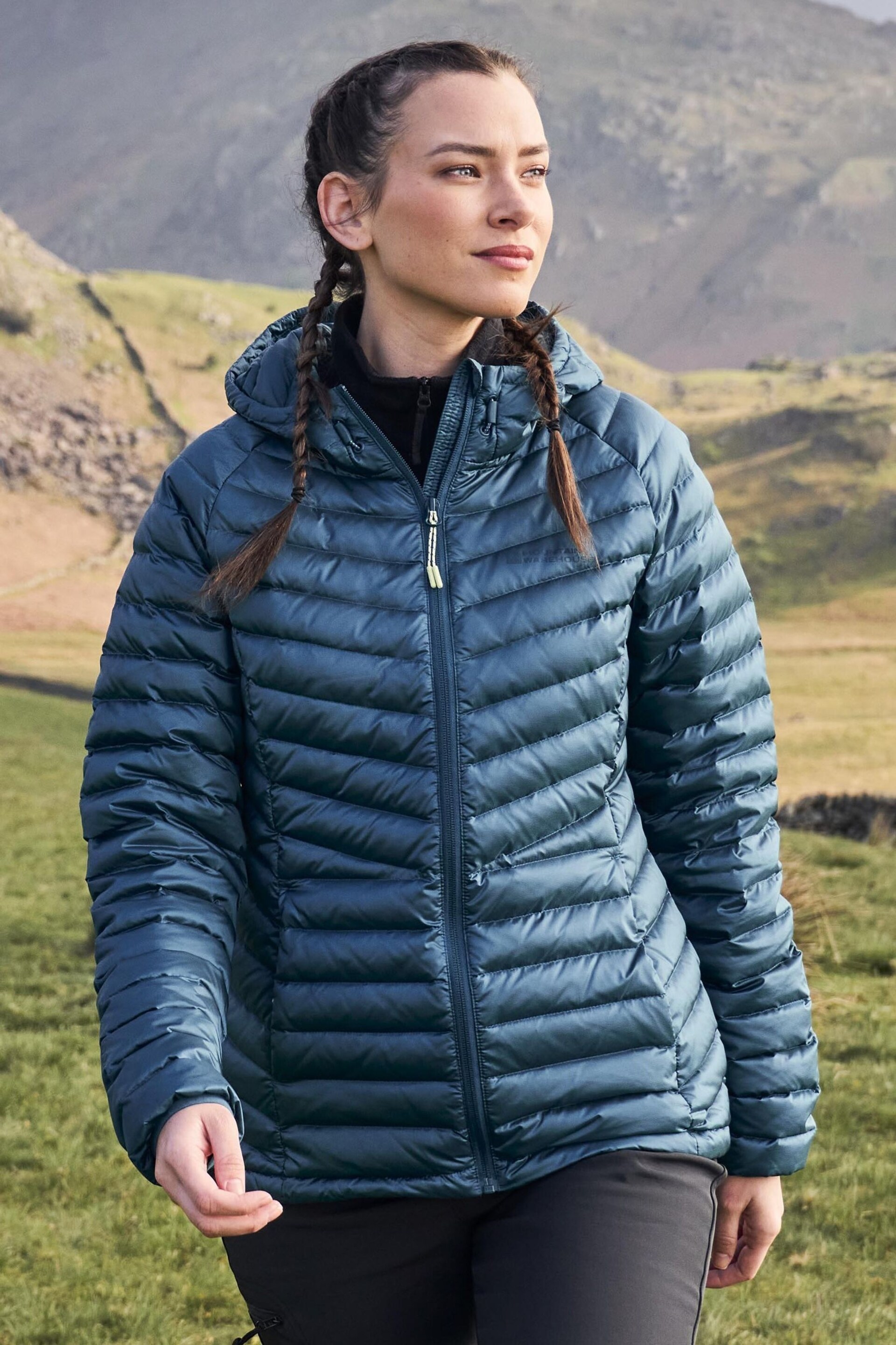 Mountain Warehouse Blue Womens Skyline Extreme Water Resistant Down Jacket - Image 1 of 9