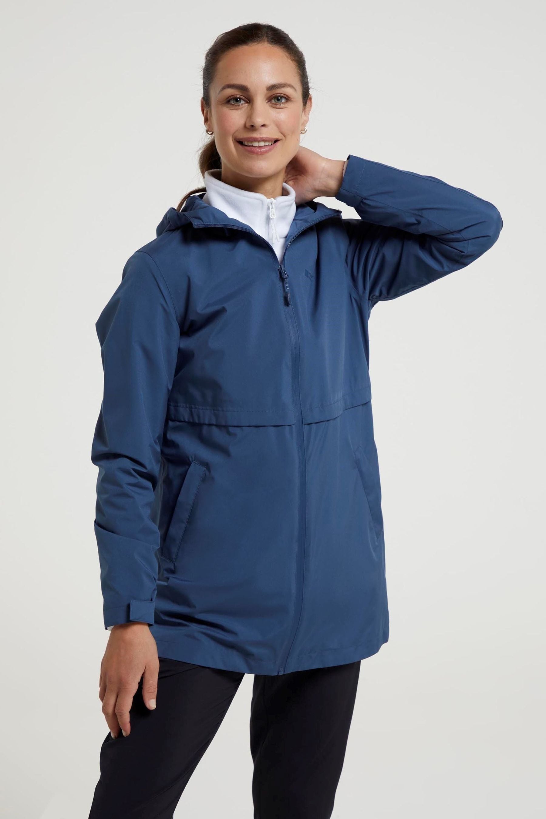 Mountain Warehouse Light Blue Womens Hilltop II Waterproof Jacket 6