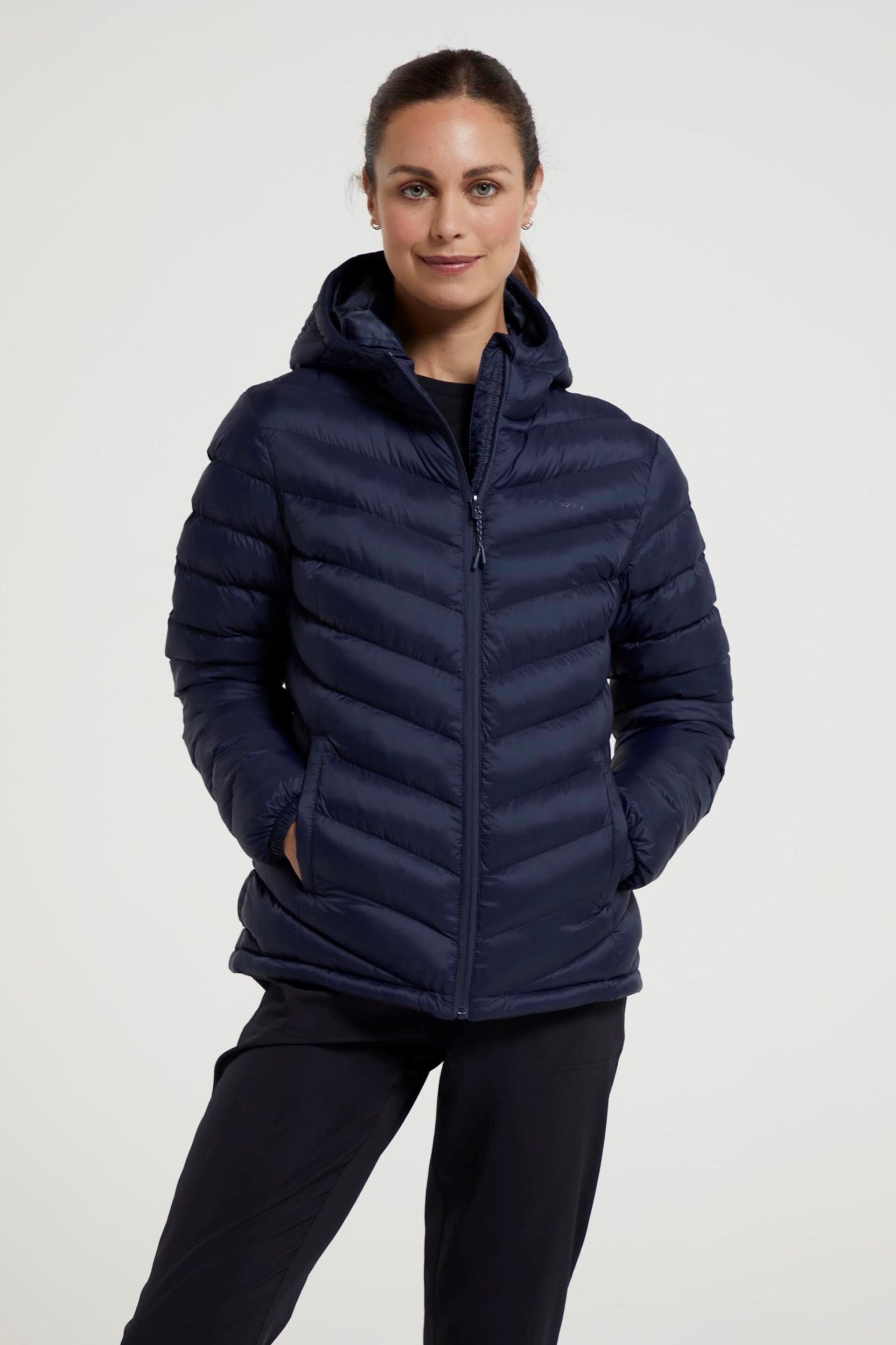 Mountain Warehouse Blue Womens Seasons Water Resistant Padded Jacket - Image 1 of 9