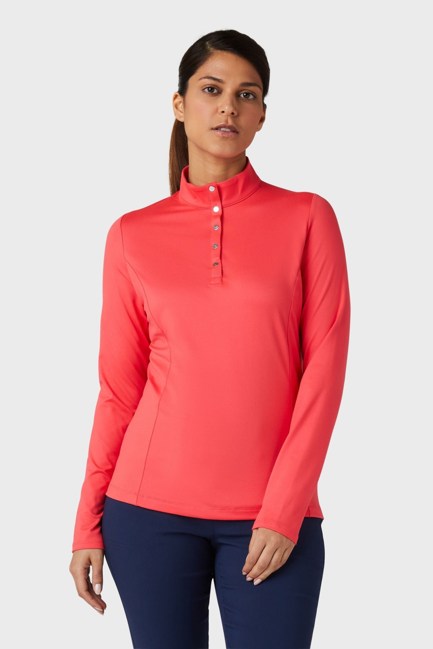 Buy Callaway Apparel Ladies Pink Golf Fleece Back Jersey from Next Ireland