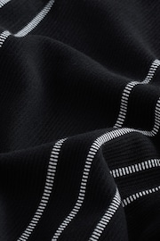 Black Textured Jersey Short Sleeve Shirt - Image 8 of 8