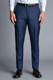 Charles Tyrwhitt Blue Classic Fit Stretch Twill Suit Trousers - Image 1 of 3