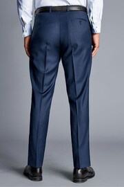 Charles Tyrwhitt Blue Classic Fit Stretch Twill Suit Trousers - Image 2 of 3