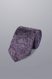 Charles Tyrwhitt Purple Paisley Silk Tie - Image 1 of 2
