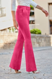 Sosandar Pink Kick Flare Trousers - Image 2 of 5
