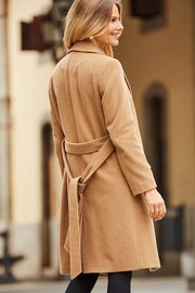 Sosandar Natural Belted Formal Coat - Image 2 of 5