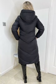 AX Paris Long Puffer Black Coat - Image 4 of 4