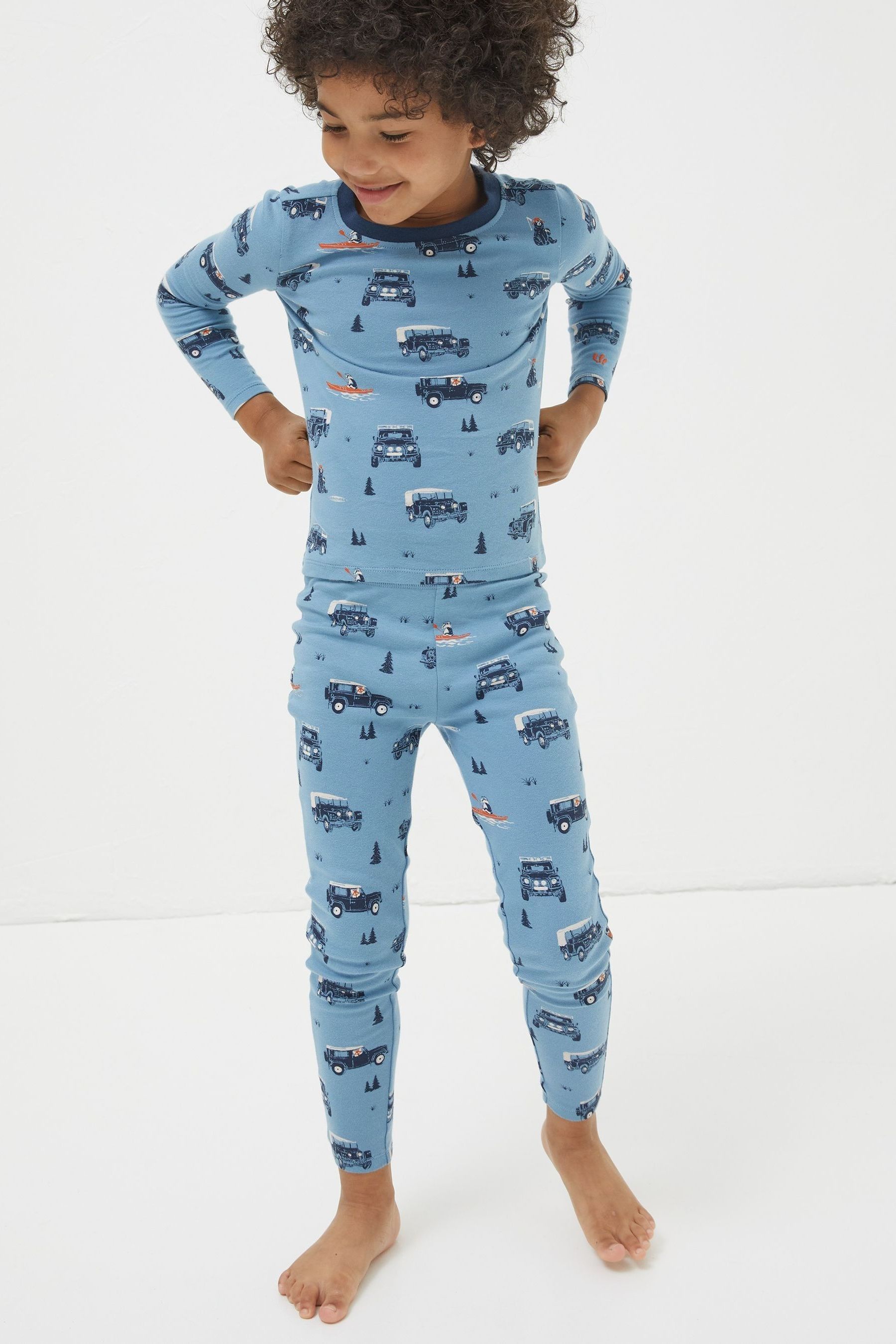 Buy FatFace Blue Landrover Snug Fit Pyjama Set from Next Luxembourg