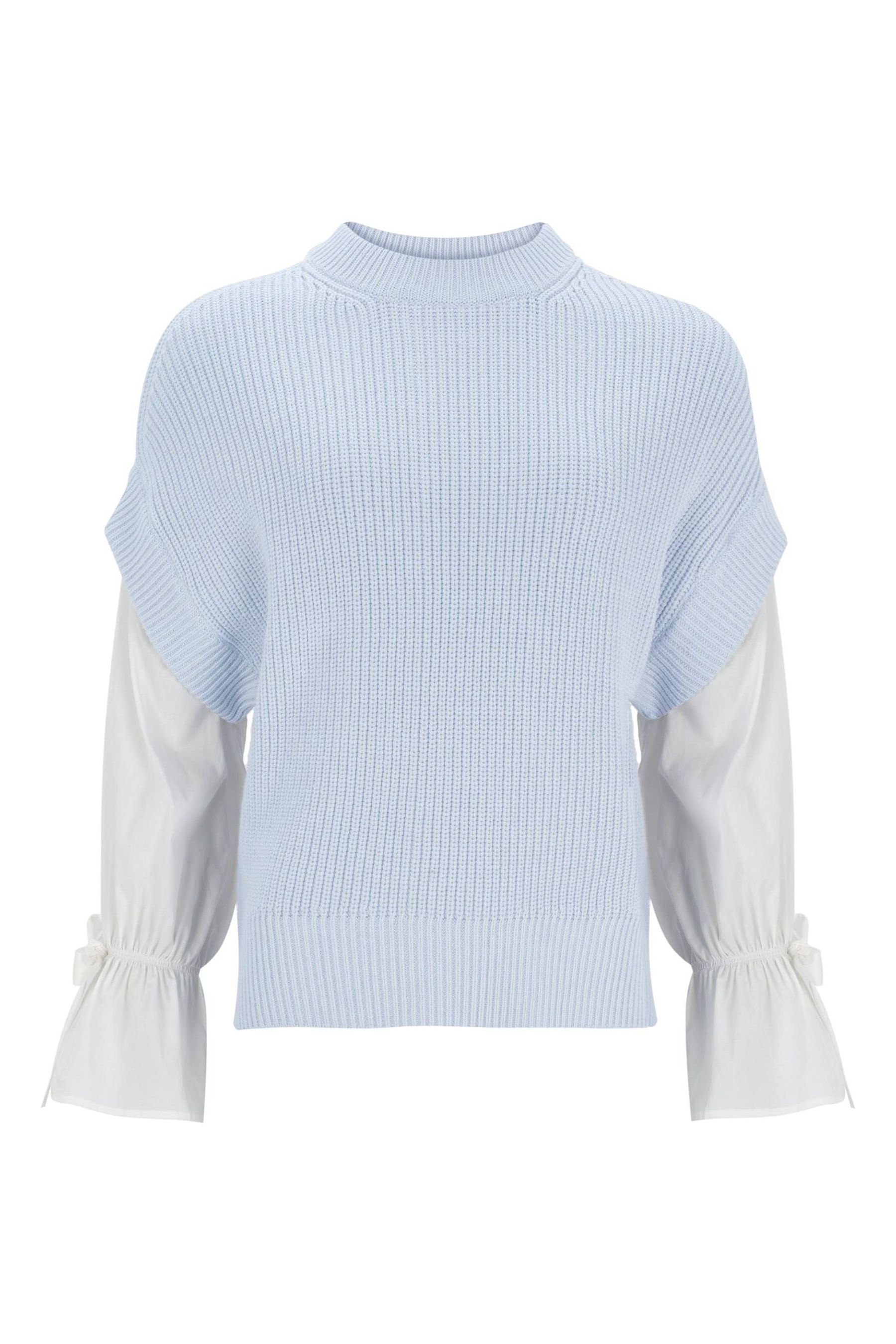 Buy Mint Velvet Blue Layered Shirt Jumper from Next Luxembourg