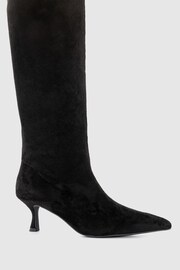 Office Black Suedette Kitten Heel Knee High Boot - Image 3 of 4