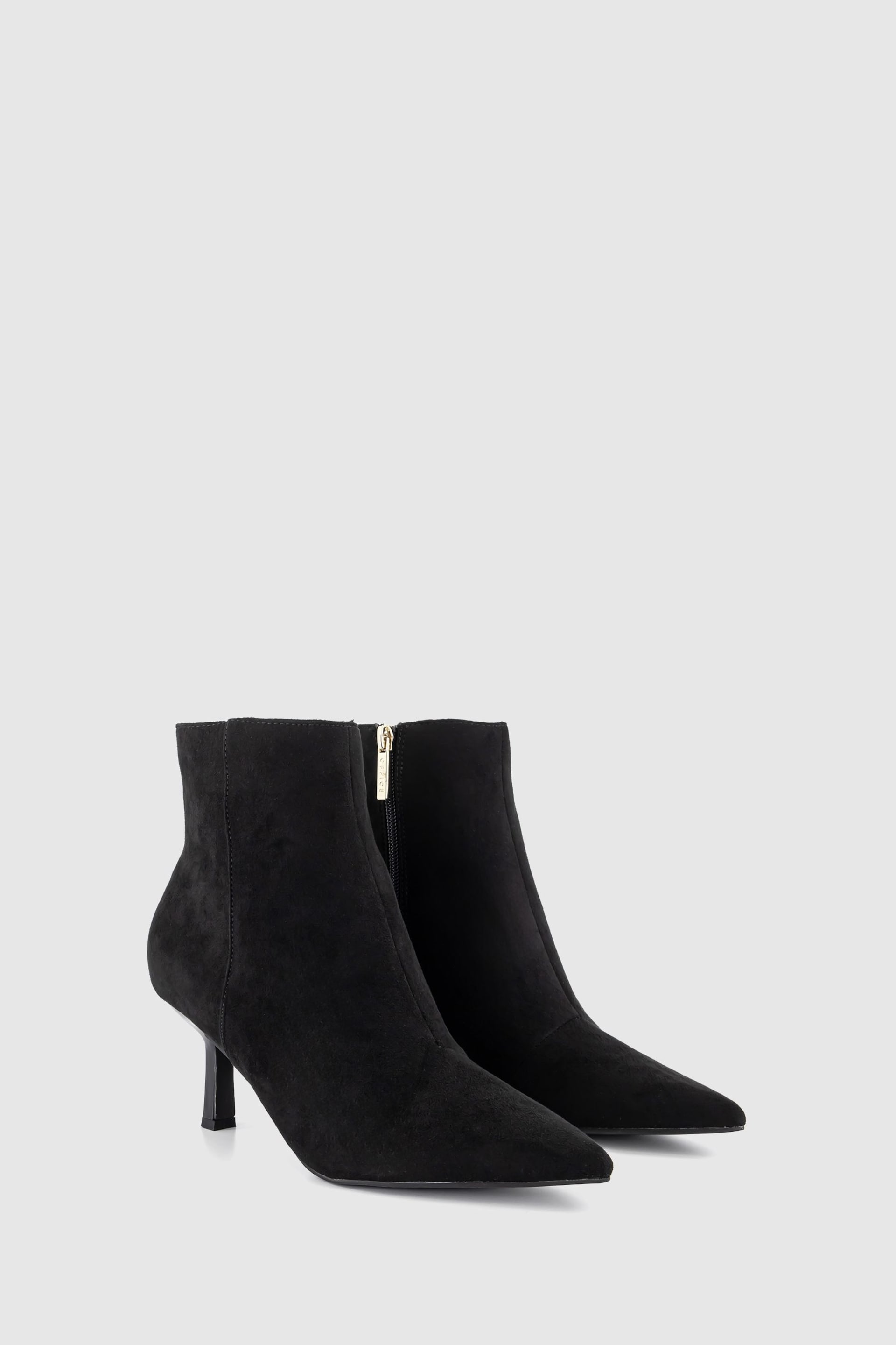 Office Black Ankle Sock Boot With Stiletto Heel - Image 3 of 4