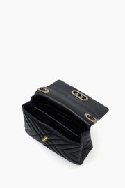 Dune London Black Chrome Small Regent Quilted Shoulder Bag - Image 5 of 6