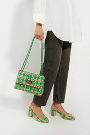 Dune London Green Small Regent Quilted Shoulder Bag - Image 2 of 6