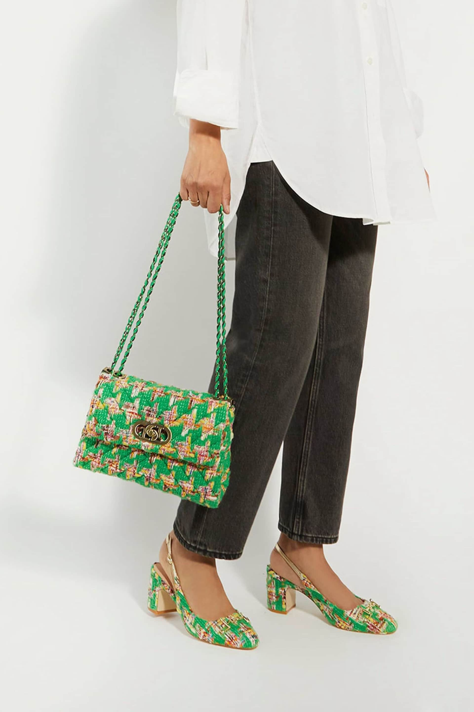 Dune London Green Small Regent Quilted Shoulder Bag - Image 2 of 6