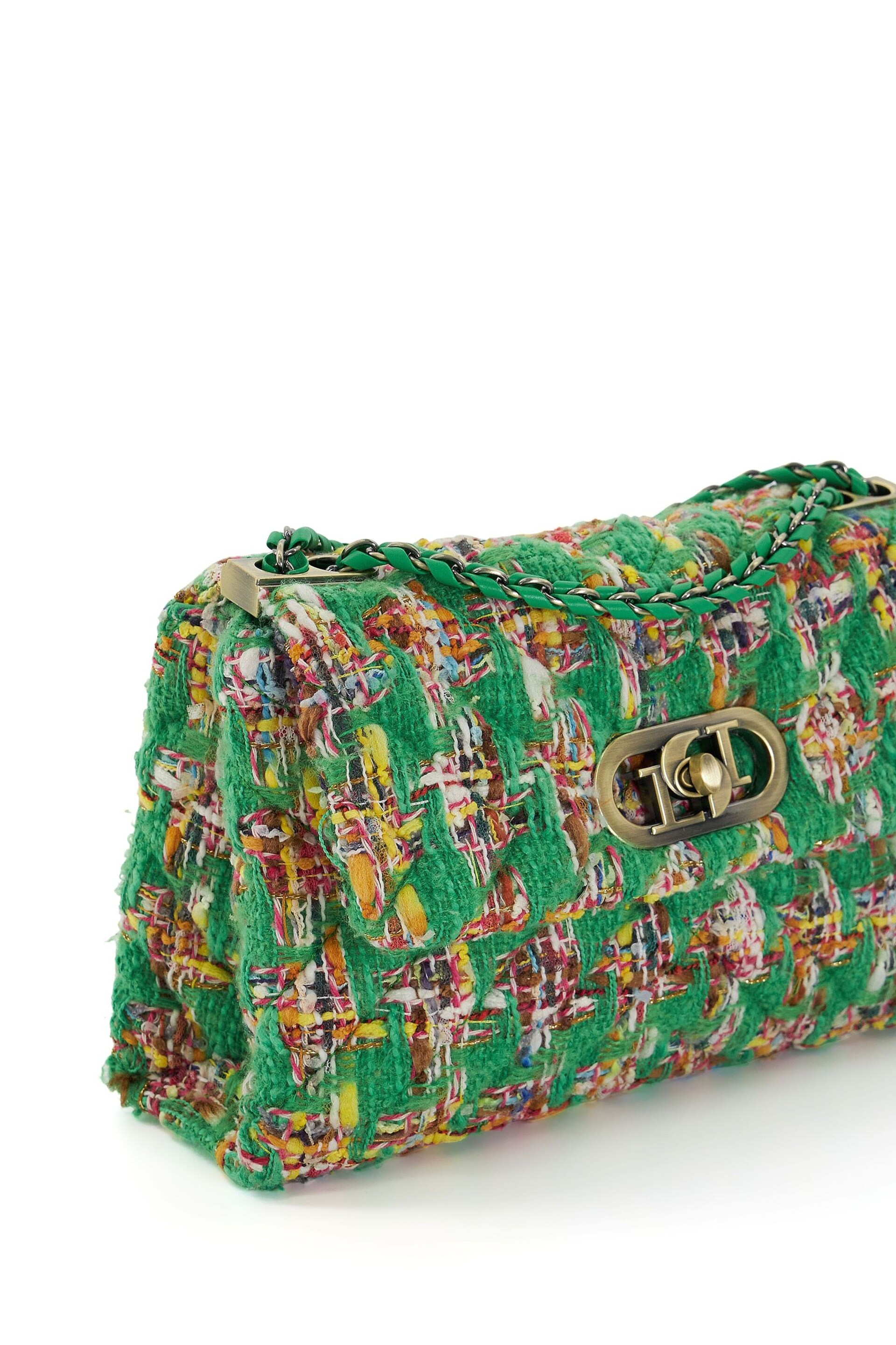 Dune London Green Small Regent Quilted Shoulder Bag - Image 6 of 6