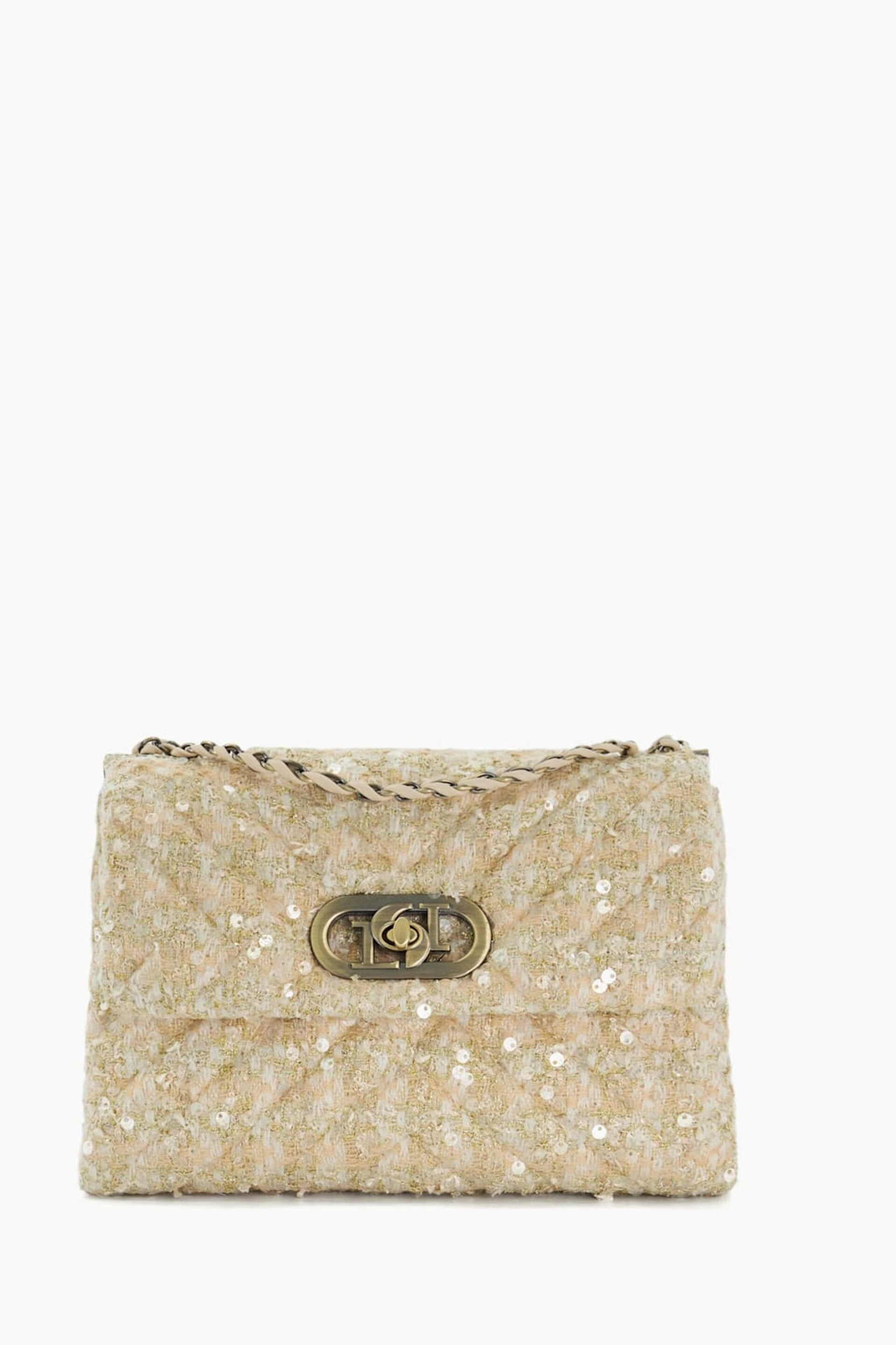 Dune London Natural Small Regent Quilted Shoulder Bag - Image 3 of 4