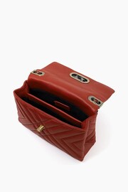 Dune London Red Small Regent Quilted Shoulder Bag - Image 4 of 5