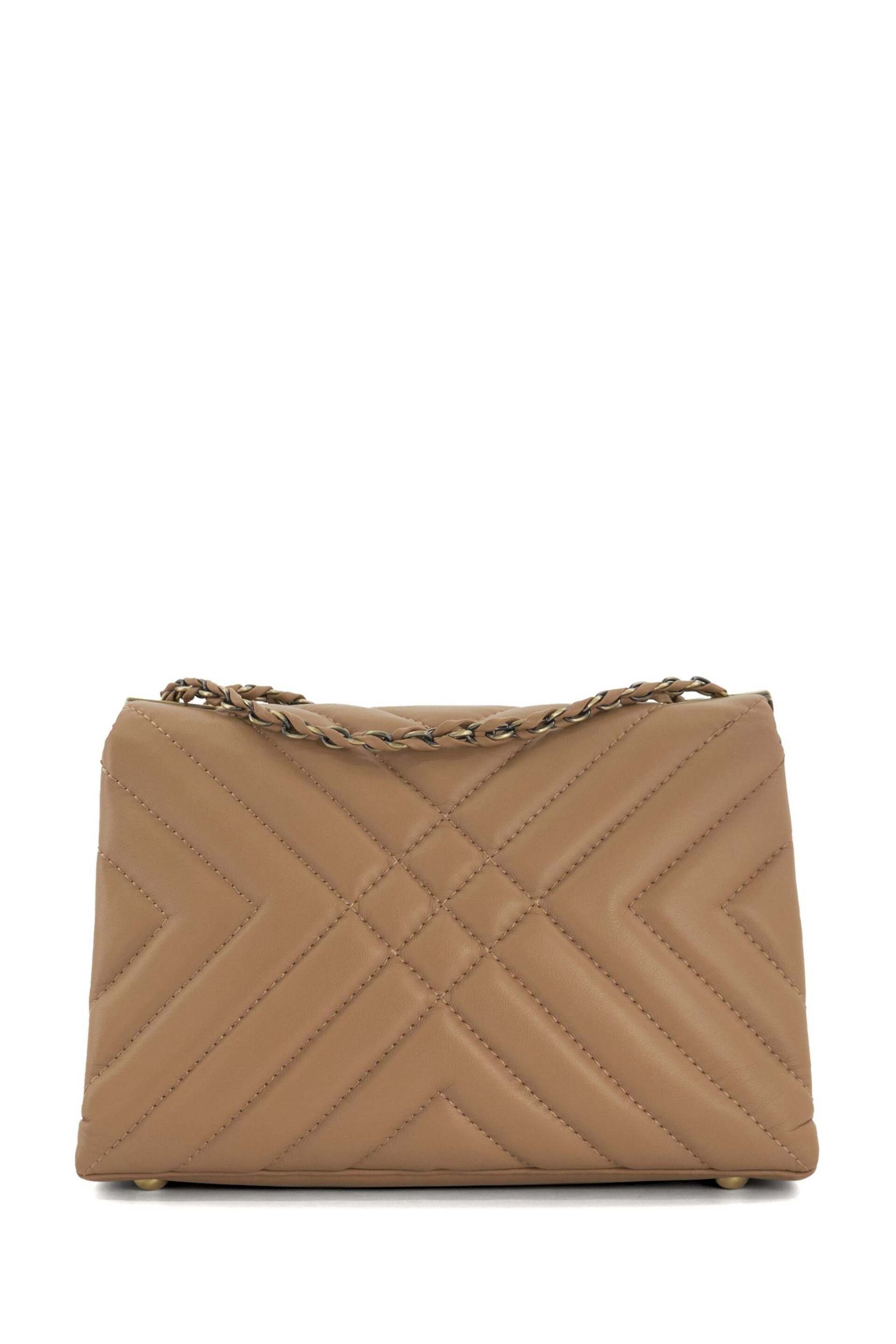 Dune London Brown Ground Small Regent Quilted Shoulder Bag - Image 3 of 6