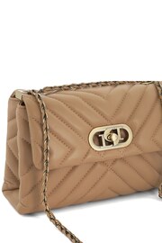 Dune London Brown Ground Small Regent Quilted Shoulder Bag - Image 6 of 6