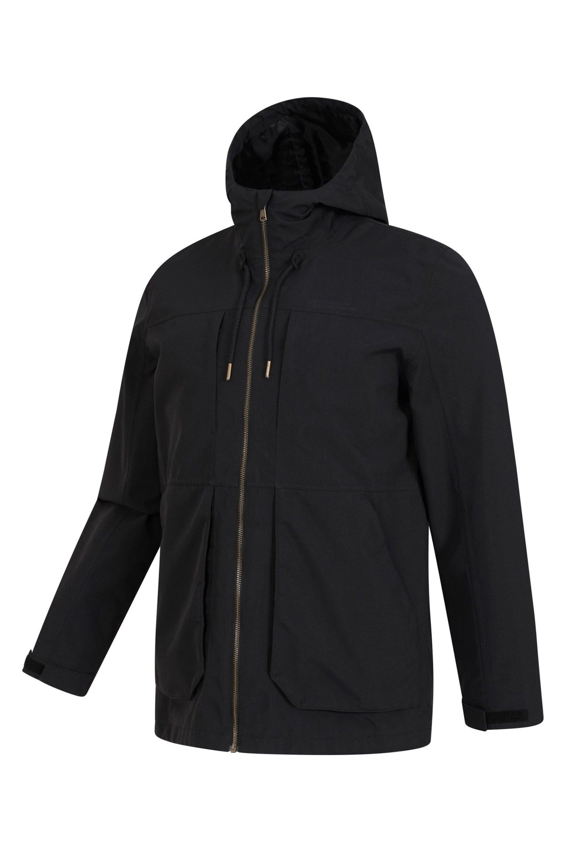 Mountain Warehouse Black Mens Route Waterproof Jacket - Image 4 of 5