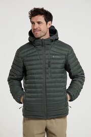 Mountain Warehouse Green Mens Henry II Extreme Water Resistant Down Padded Jacket - Image 1 of 5