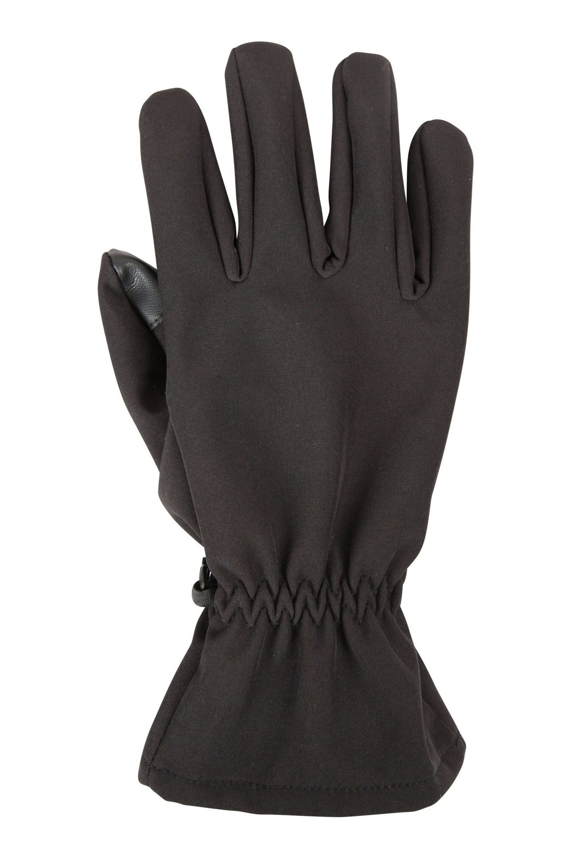 Mountain Warehouse Black Water Repellent Wind Resistant Mens Gloves - Image 2 of 5