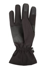 Mountain Warehouse Black Water Repellent Wind Resistant Mens Gloves - Image 3 of 5