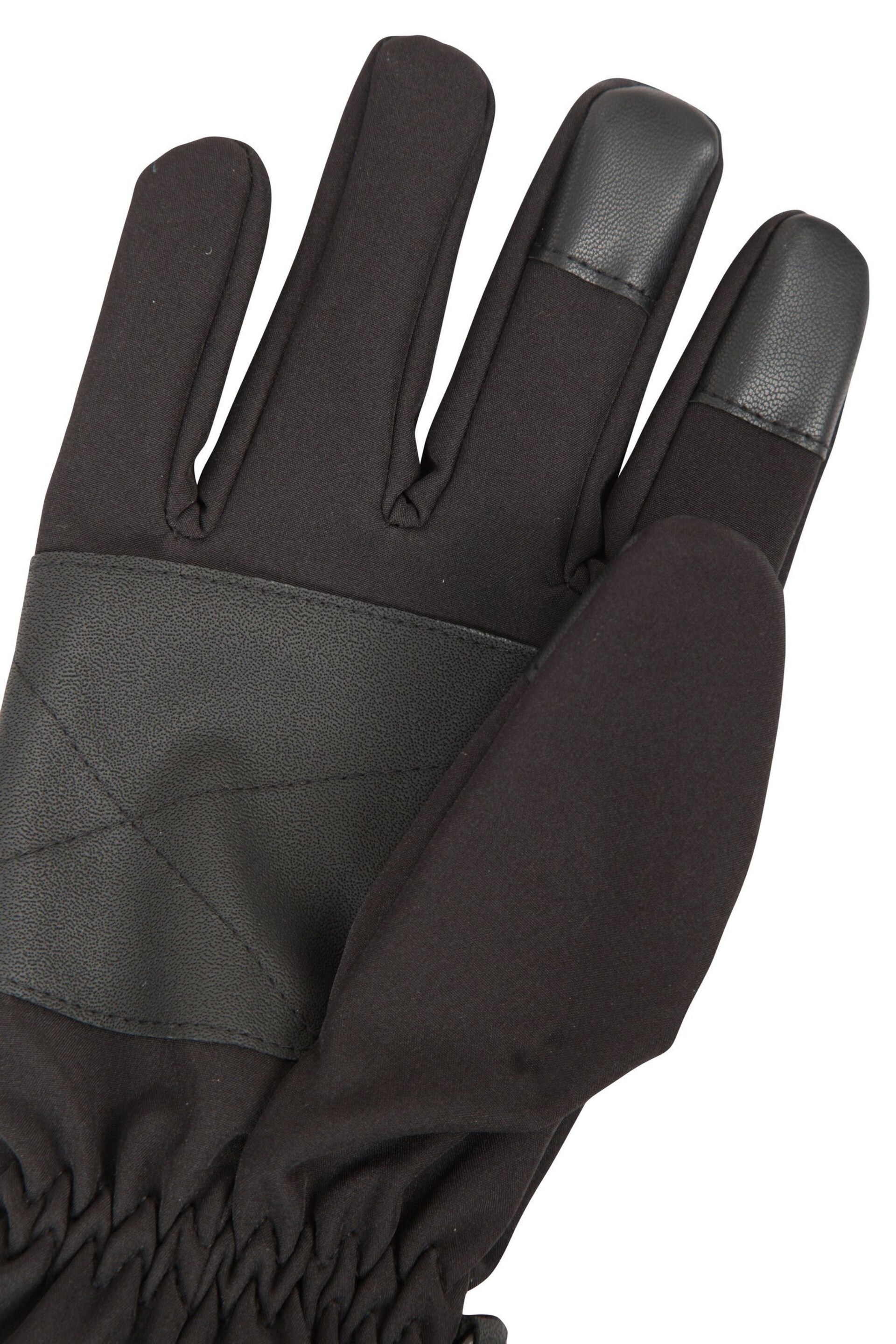 Mountain Warehouse Black Water Repellent Wind Resistant Mens Gloves - Image 5 of 5