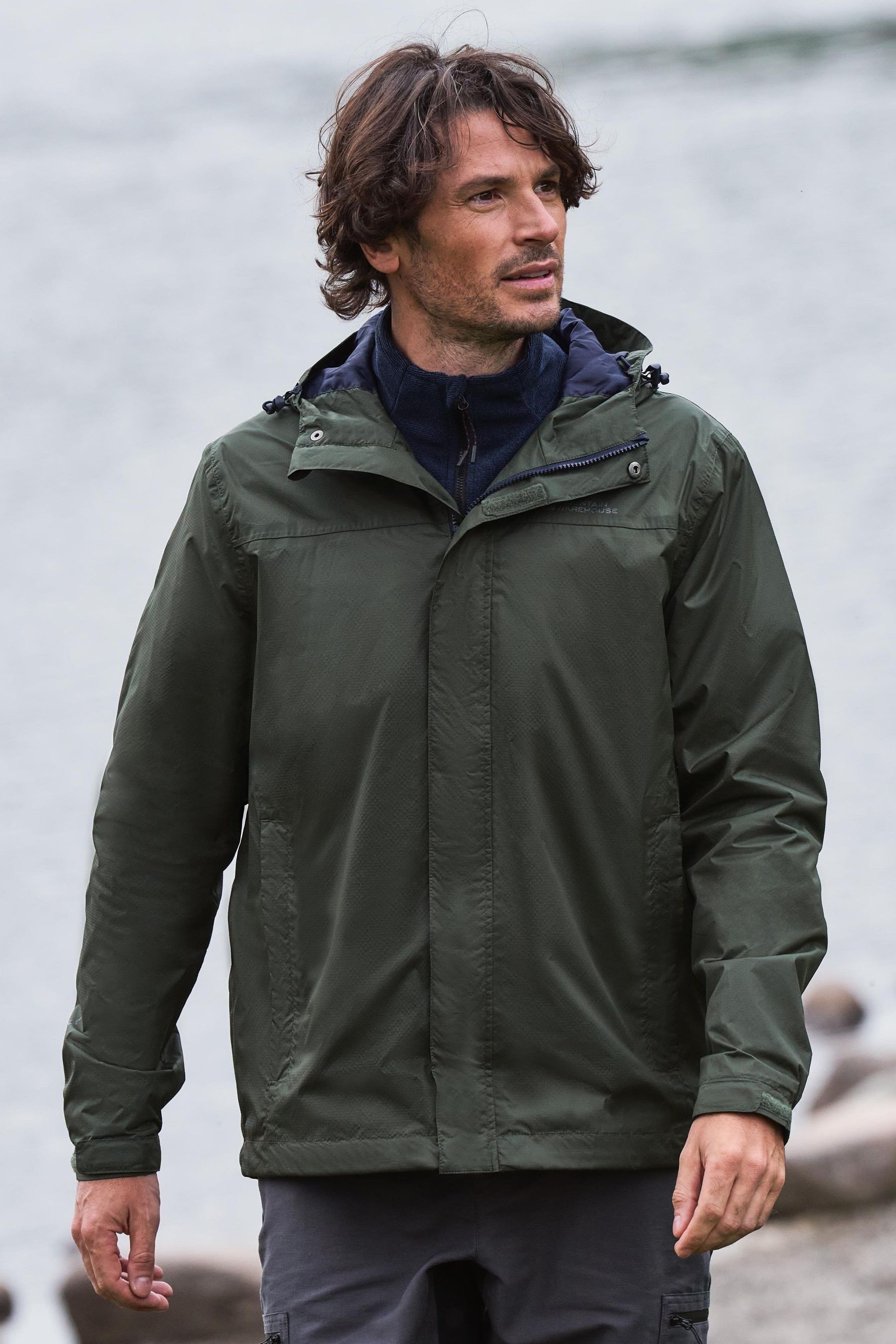 Mountain Warehouse Green Mens Torrent Waterproof Jacket