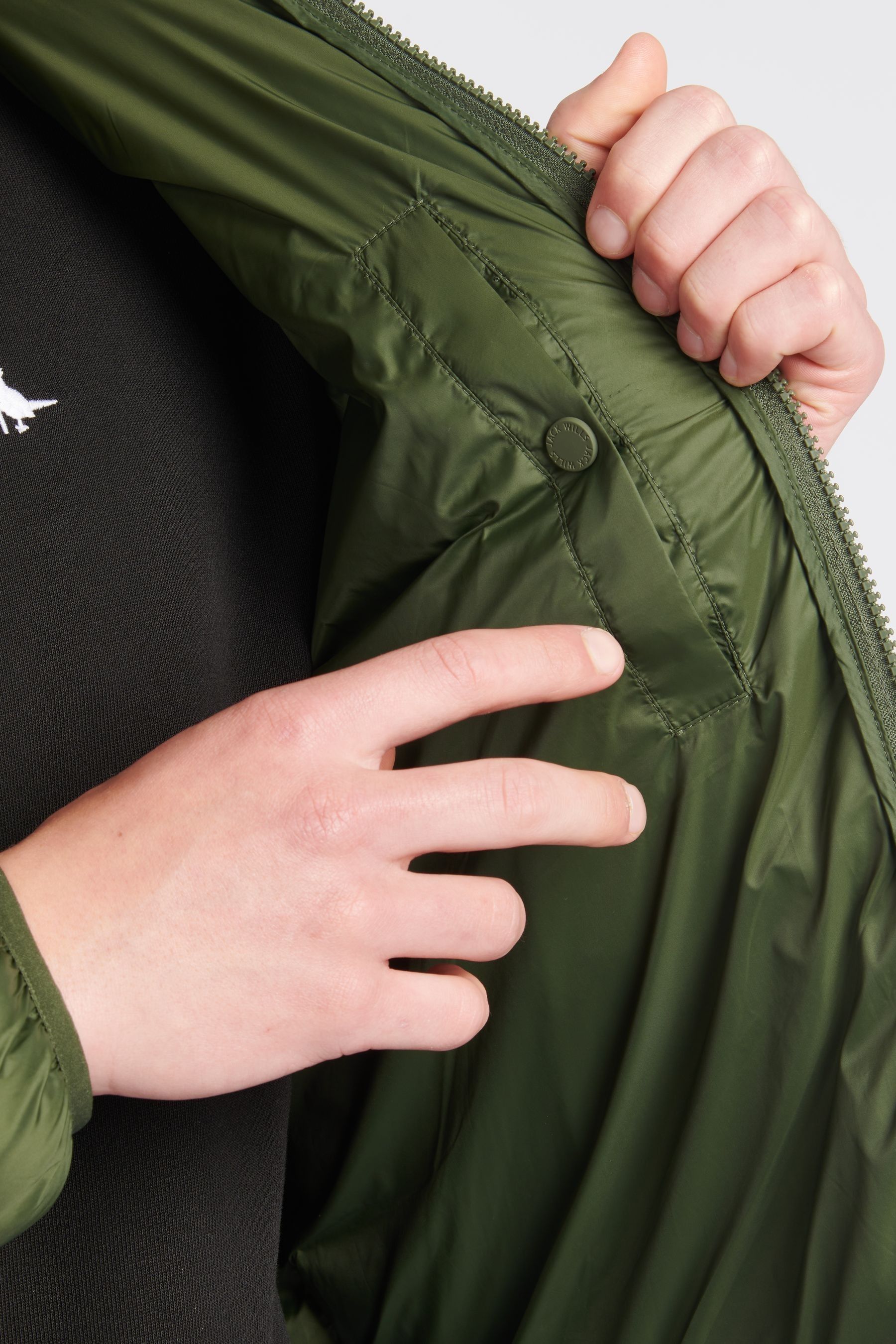 Jack wills green coat clearance