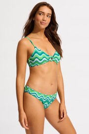 Seafolly Neue Wave Green Hipster Bikinis - Image 3 of 5