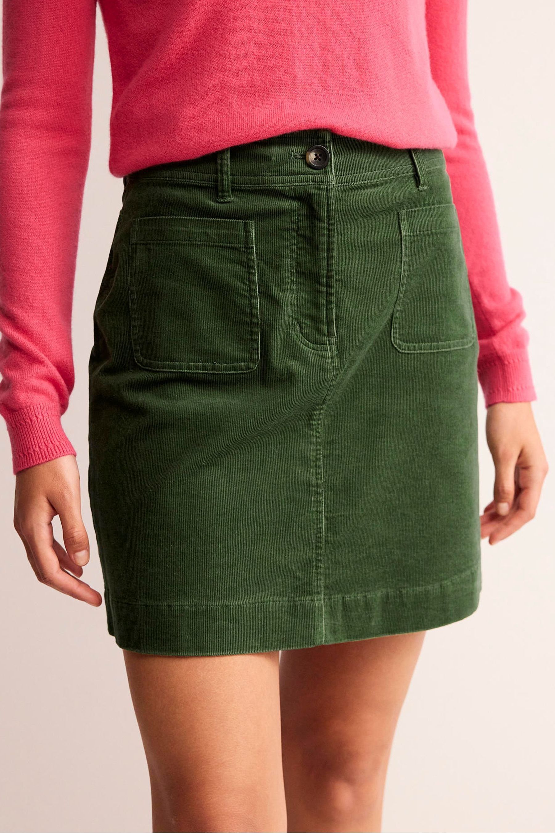 Green cord mini skirt new arrivals
