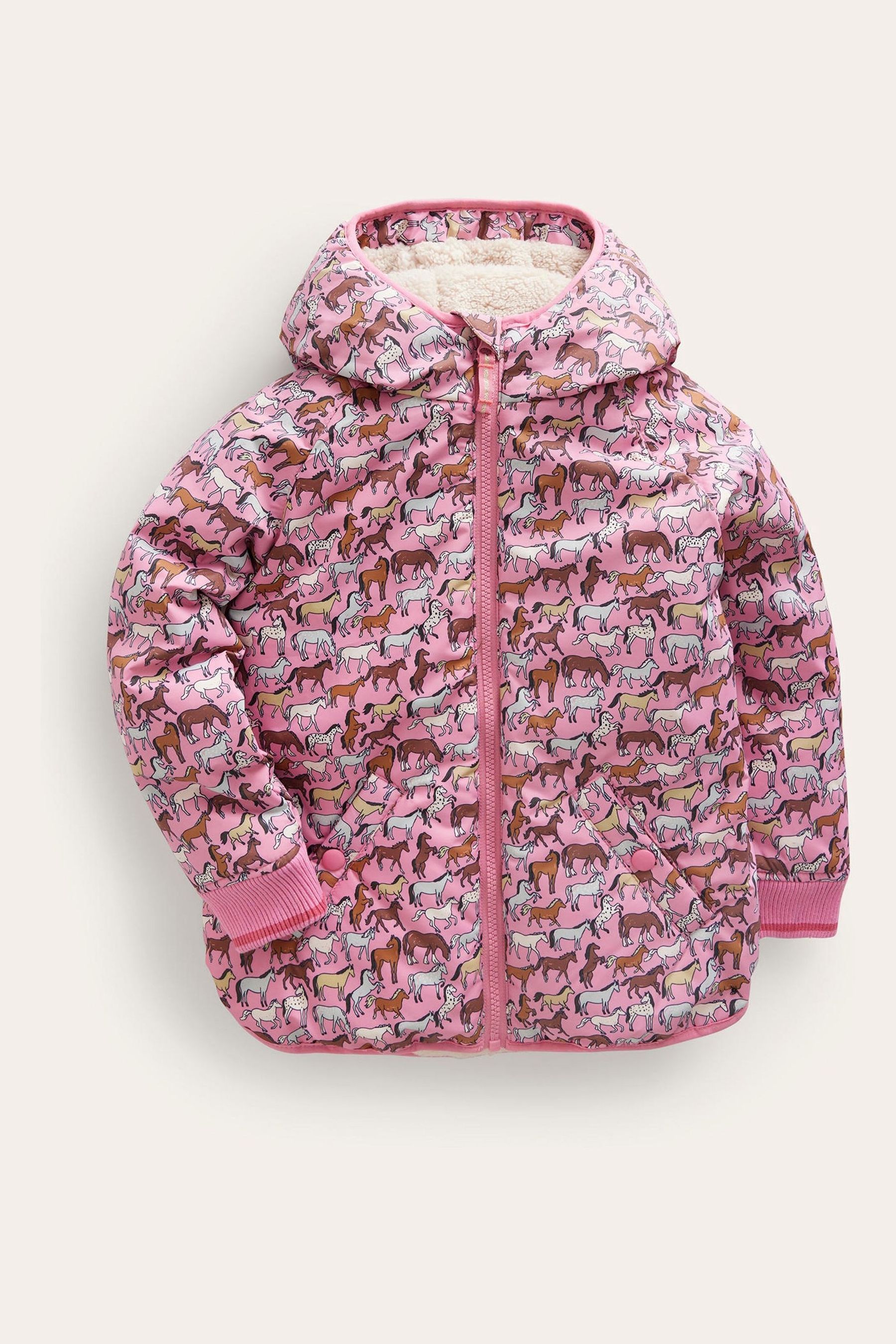 Sherpa lined anorak pink cheap