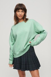Superdry Green Essential Logo Relaxed Fit Sweatshirt - Image 3 of 4