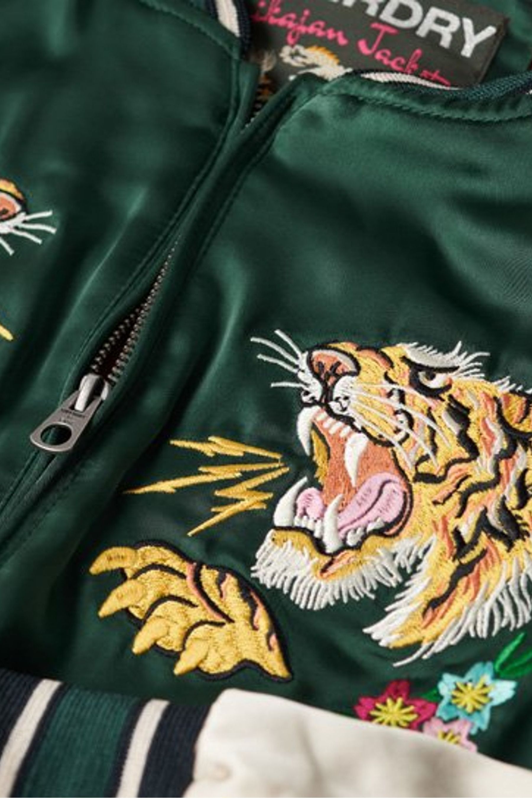 Bomber jacket with tiger embroidery shop