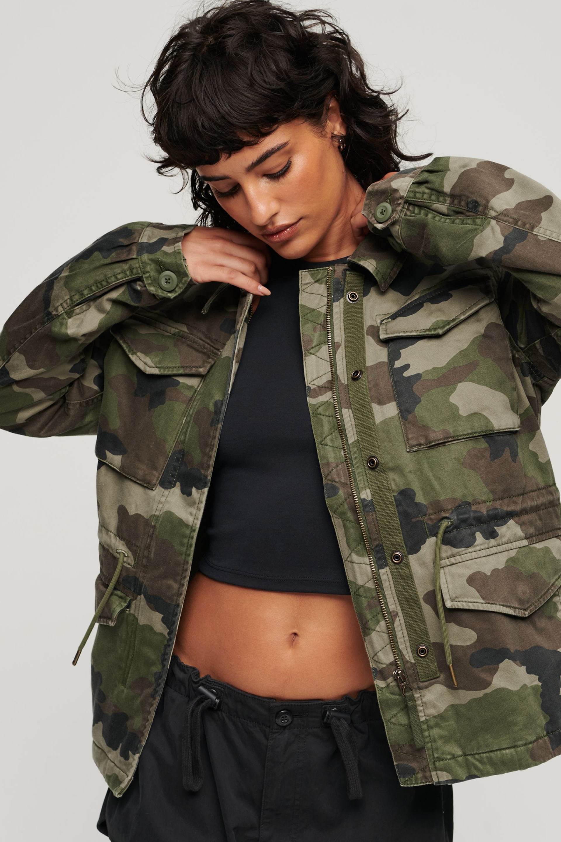 Superdry Green Military M65 Jacket - Image 1 of 5