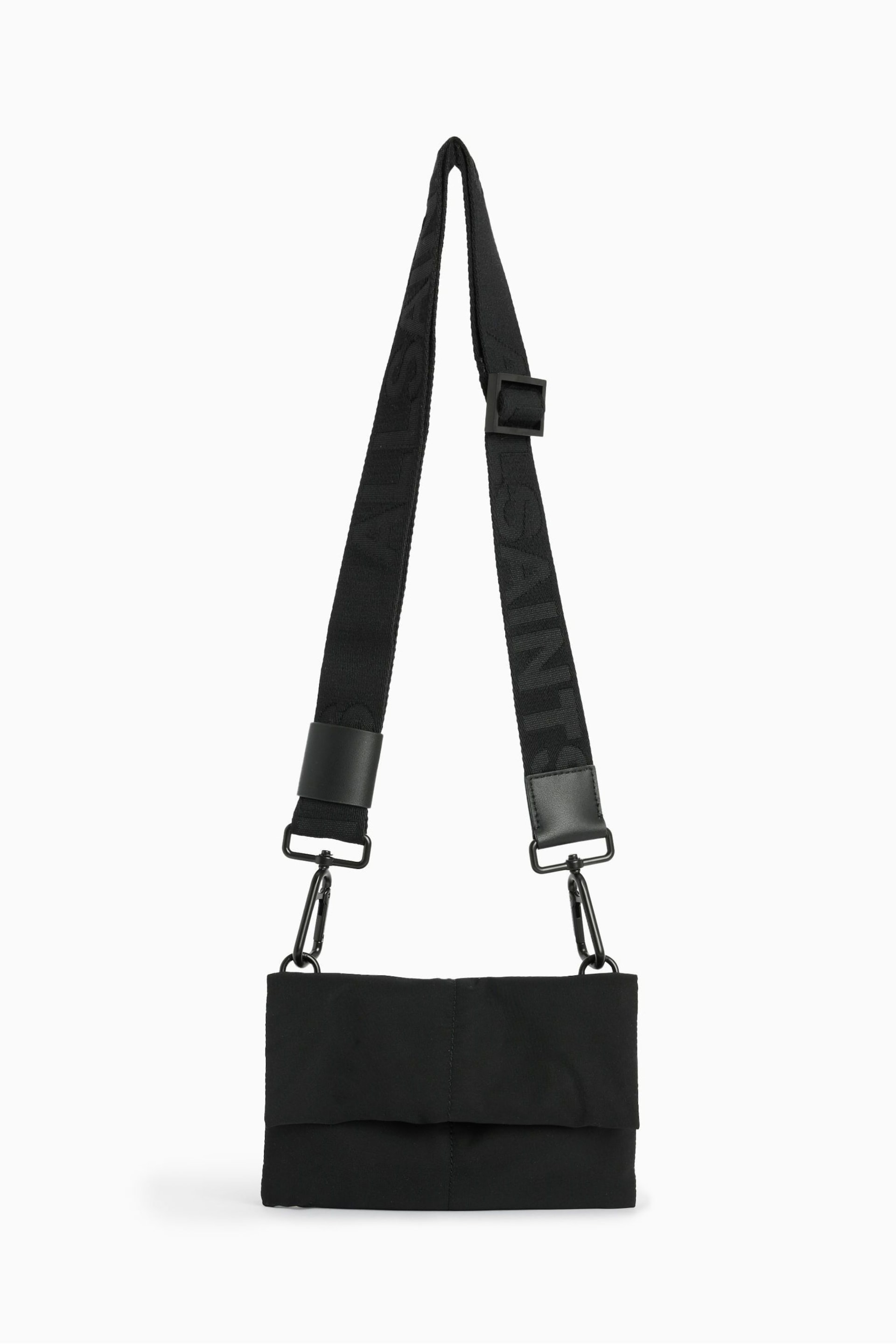 AllSaints Black Nylon Ezra Bag - Image 3 of 8