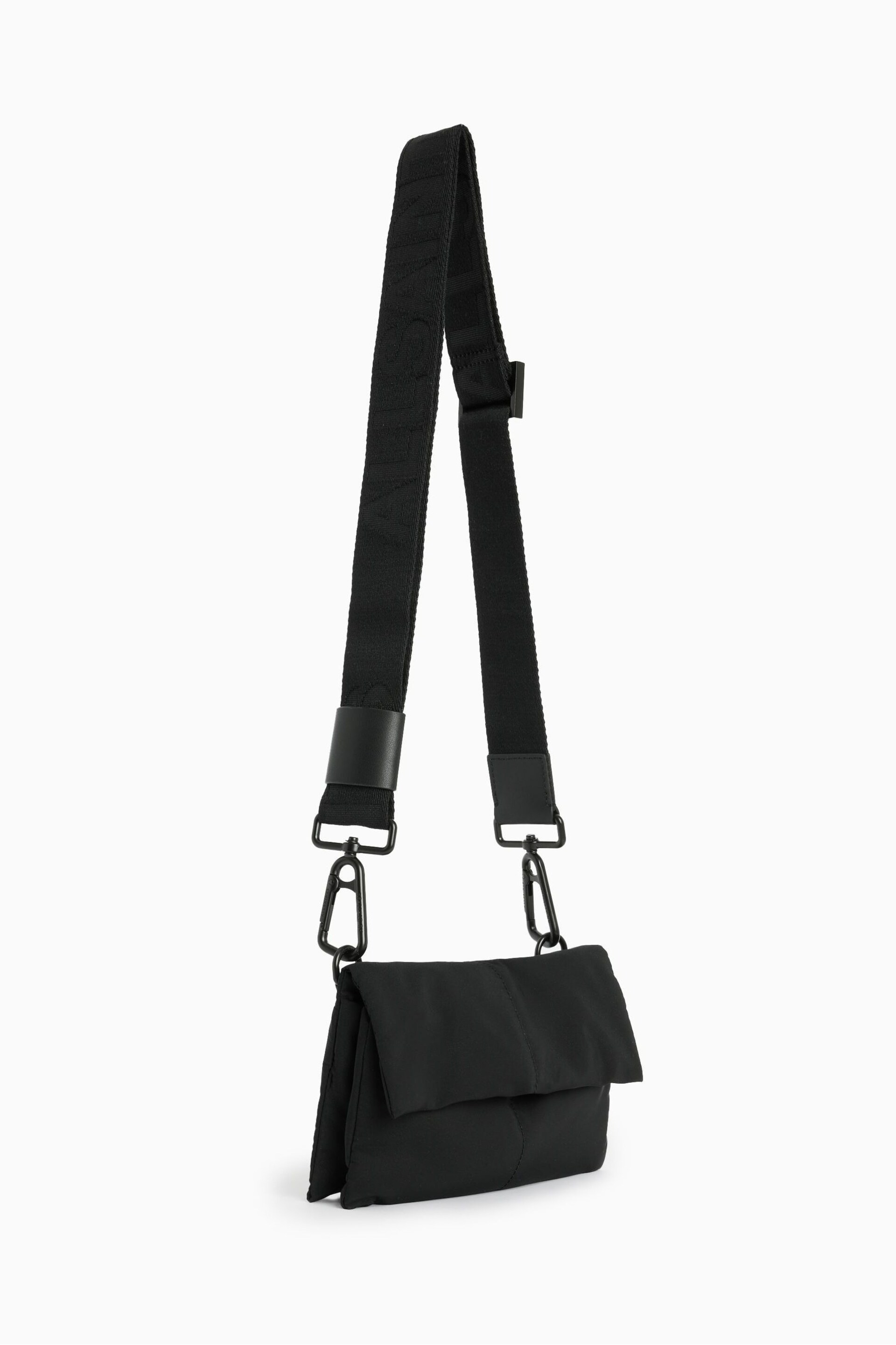 AllSaints Black Nylon Ezra Bag - Image 5 of 8