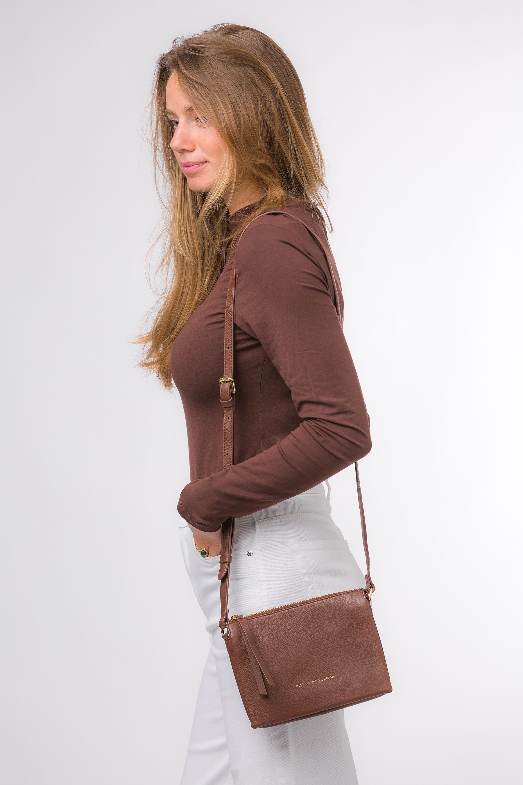 Buy Pure Luxuries London Niki Nappa Leather Cross Body Bag from Next Ireland