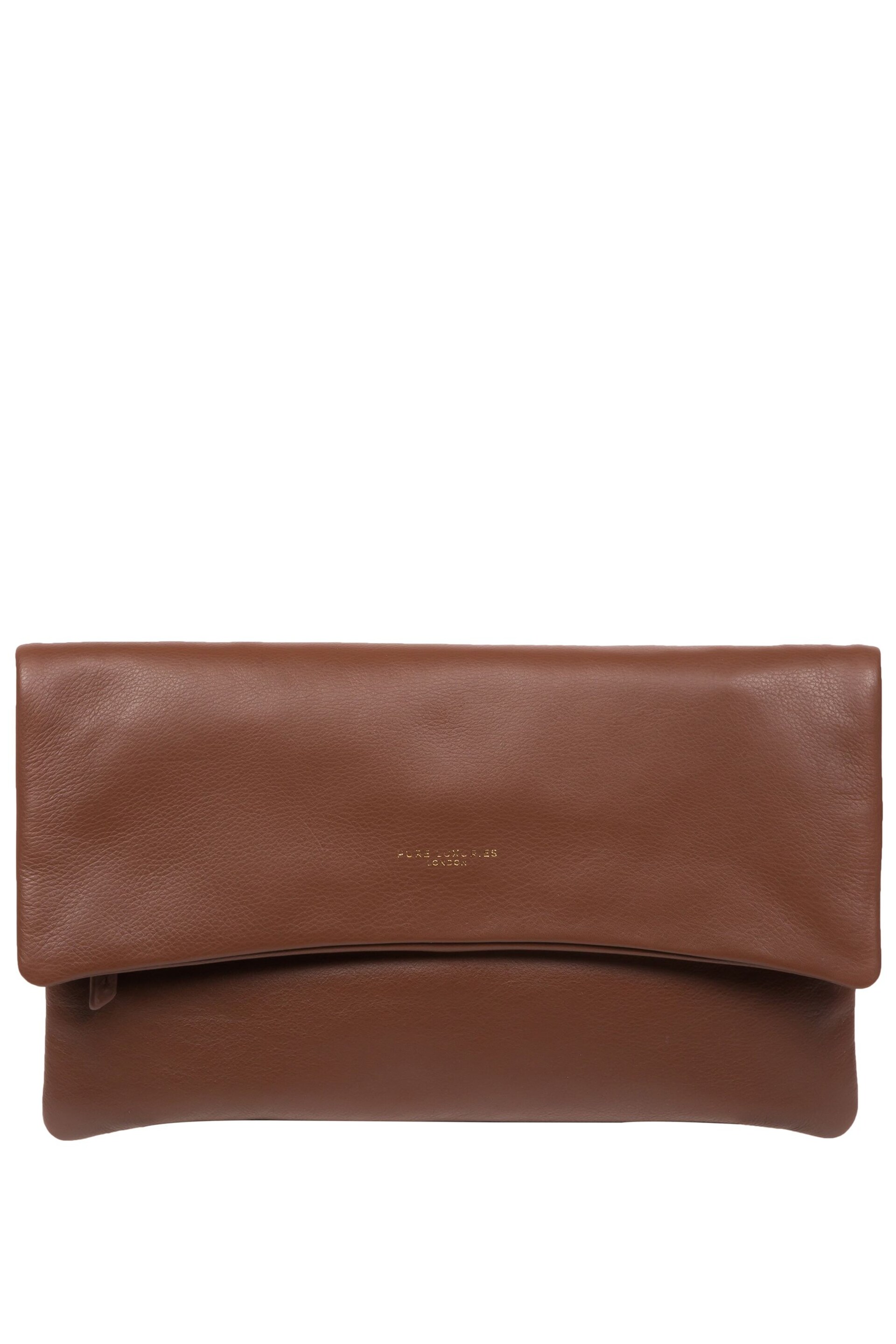 Pure Luxuries London Amelia Nappa Leather Clutch Bag - Image 1 of 4