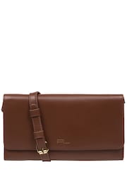 Pure Luxuries London Saffron Nappa Leather Cross-Body Clutch Bag - Image 1 of 7