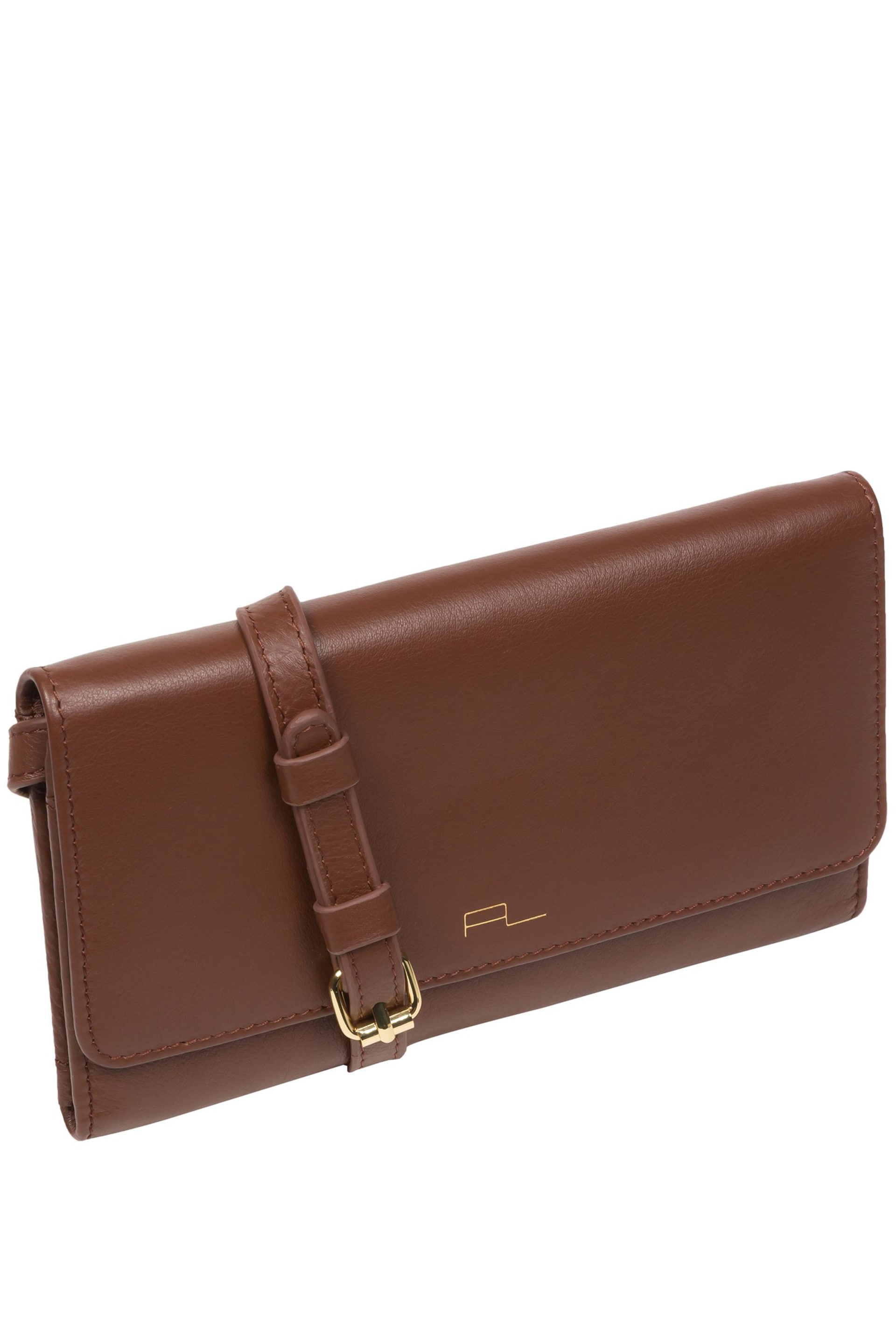 Pure Luxuries London Saffron Nappa Leather Cross-Body Clutch Bag - Image 6 of 7