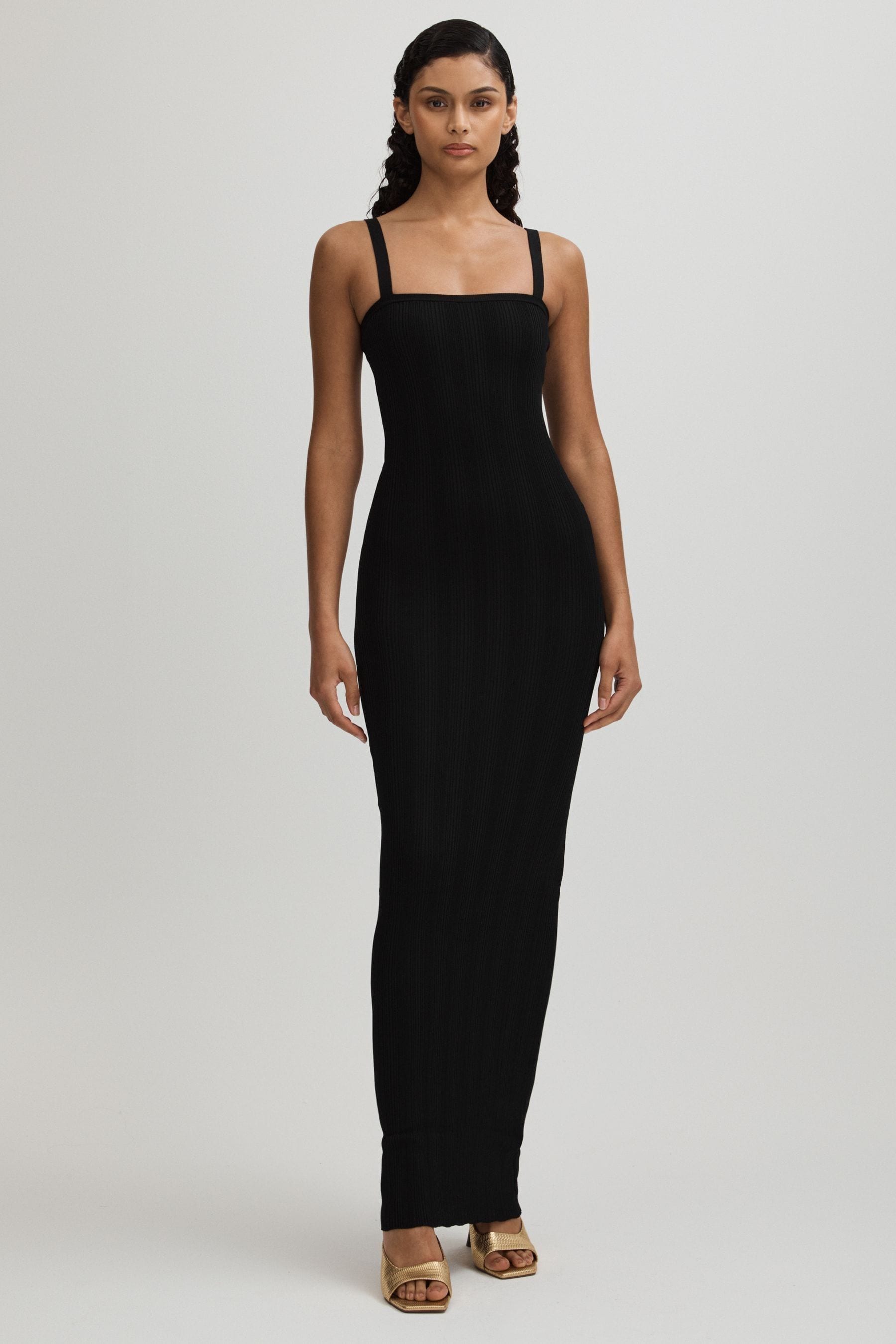 Buy Good American Black Good American Plisse Maxi Dress from Next Luxembourg