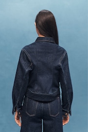 Dark Blue Boxy Denim Jacket - Image 3 of 3