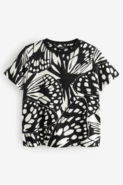 White/Black Short Sleeve Crew Neck T-Shirt - Image 6 of 7