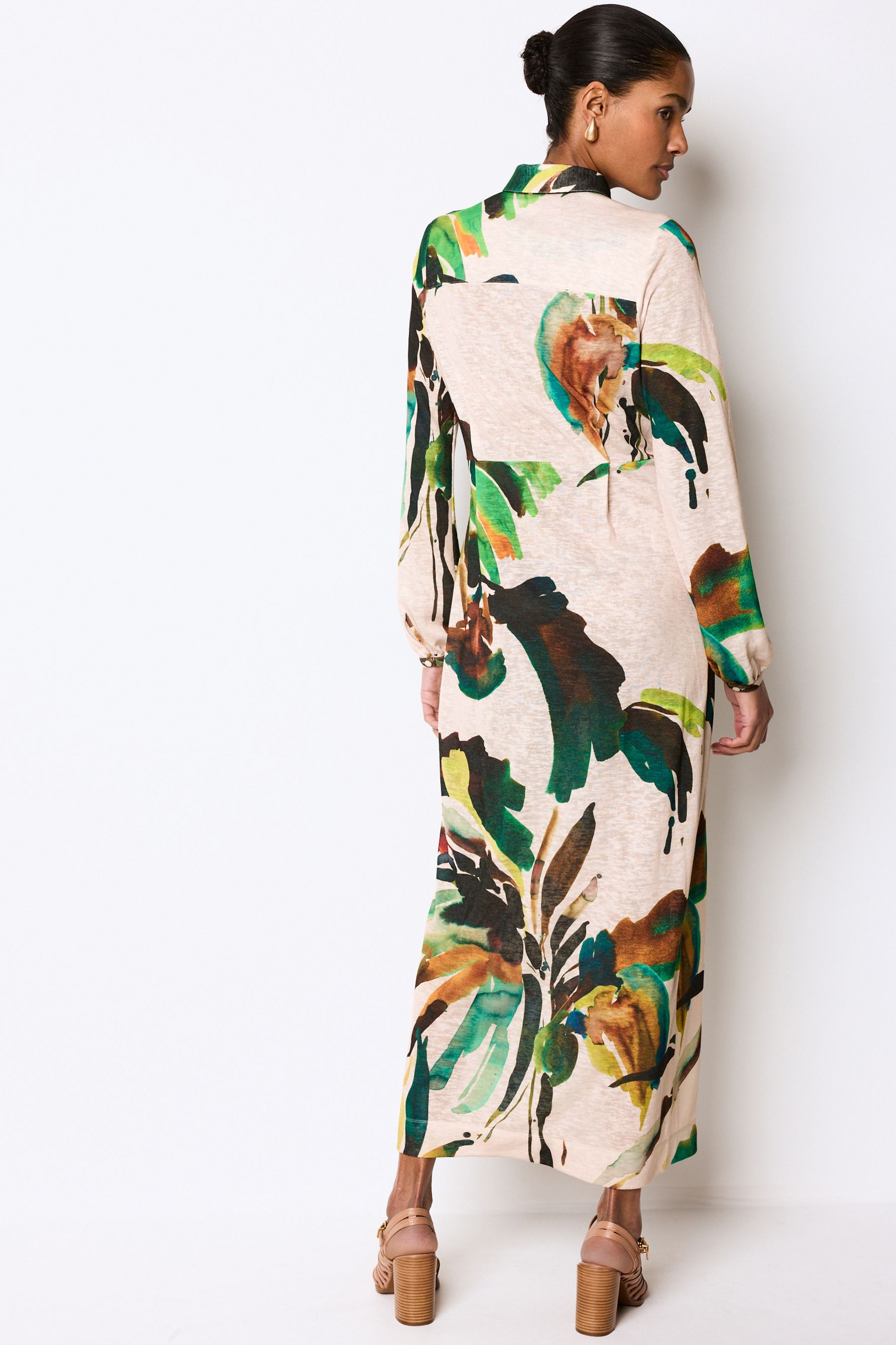 Next palm print dress top
