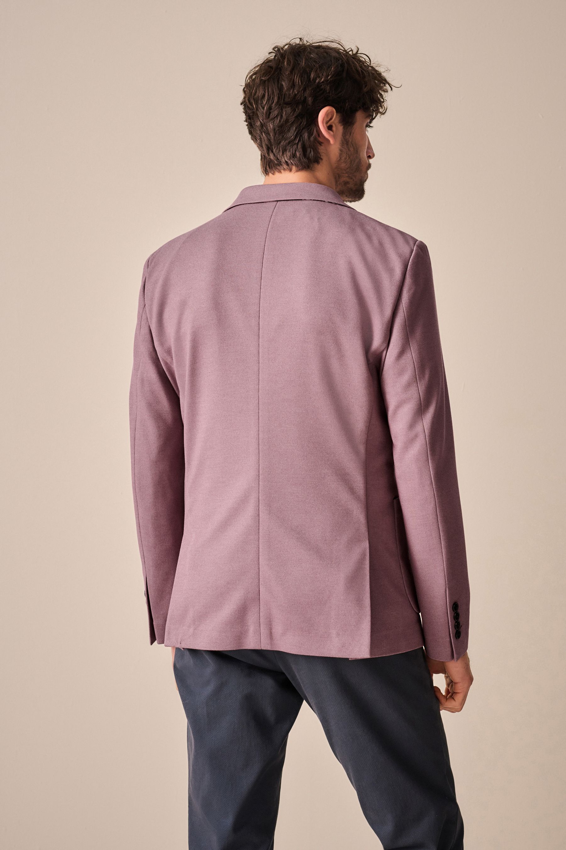 Pink jersey blazer outlet