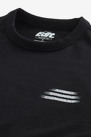 Black/White Relaxed Fit Back Print Graphic T-Shirt - Image 6 of 7